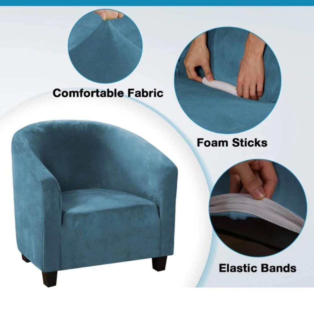 Tub Chair Protector Cover Skid Resistance High Stretch Super Soft
